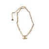 Chanel Women's Pearl Necklace And Gold Metal
