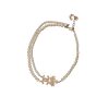Chanel Faux Pearl And Crystal Cc Double Strand Necklace