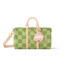 Louis Vuitton Keepall Bandouliere Damier Canvas Green 35Cm N40671