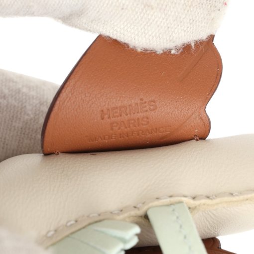 Hermes Pegase Rodeo Bag Charm PM Vert Fizz/Craie/Gold Milo Lambskin - Image 3