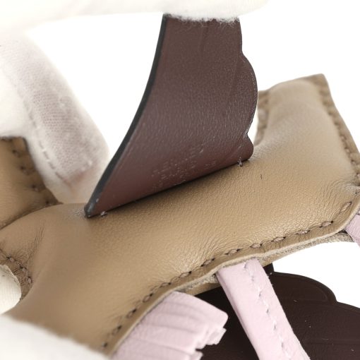 Hermes Pegasus Rodeo Bag Charm PM Beige Marfa, Mauve Pale, Moka Milo Lambskin - Image 3
