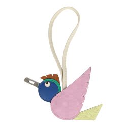 Hermes Birdy Charm Bleu De France, Craie, Mauve Sylvestre, Jaune Bourgeon, Menthe, Gold Epsom, Chevre & Swift Palladium Hardware