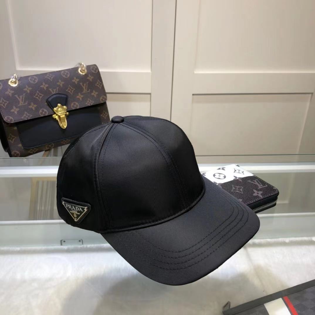 Prada Renylon Baseball Cap Black - PurseAura - Image 4