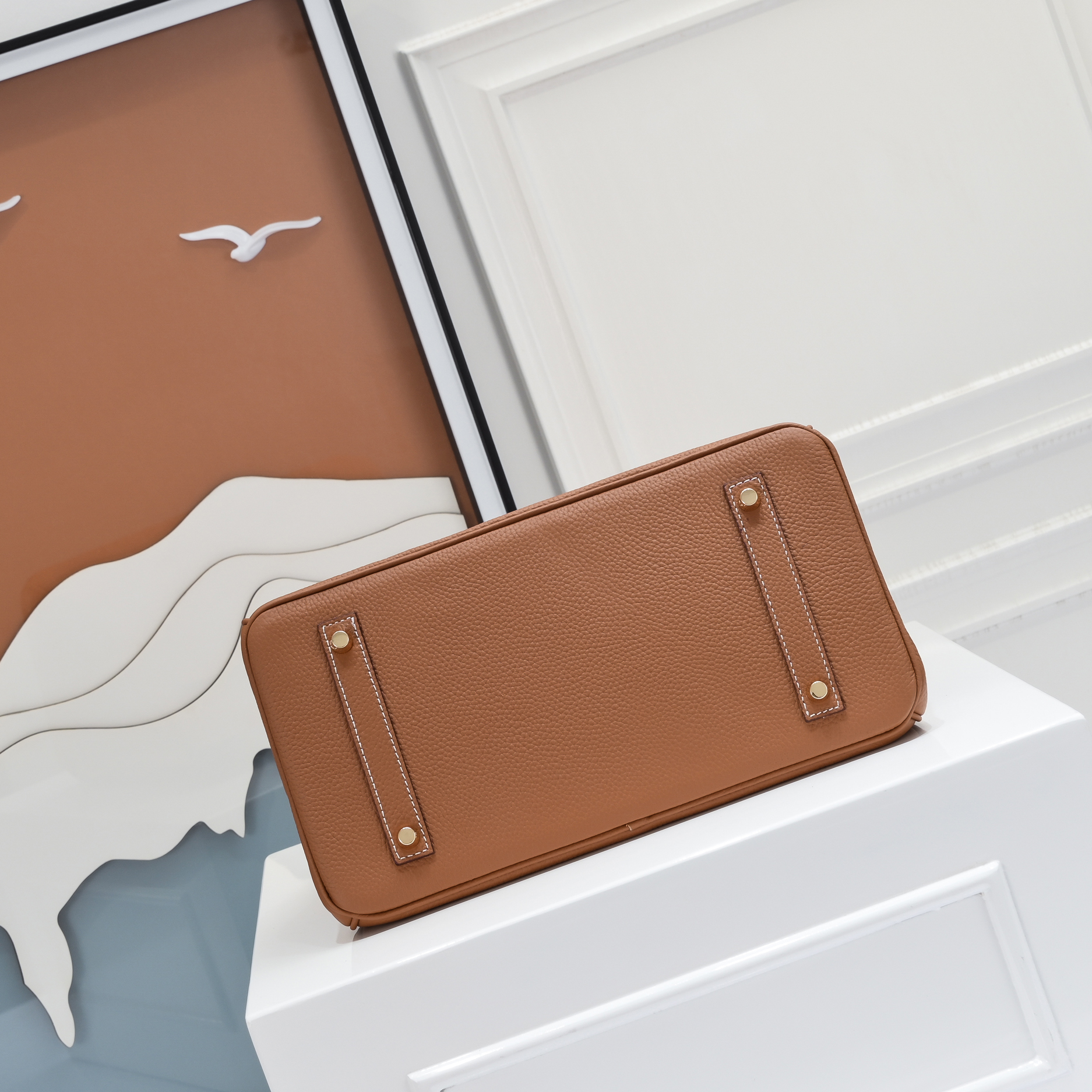 Hermes Birkin 30CM Brown Horse Draw Carriage Embossed - PurseAura - Image 8