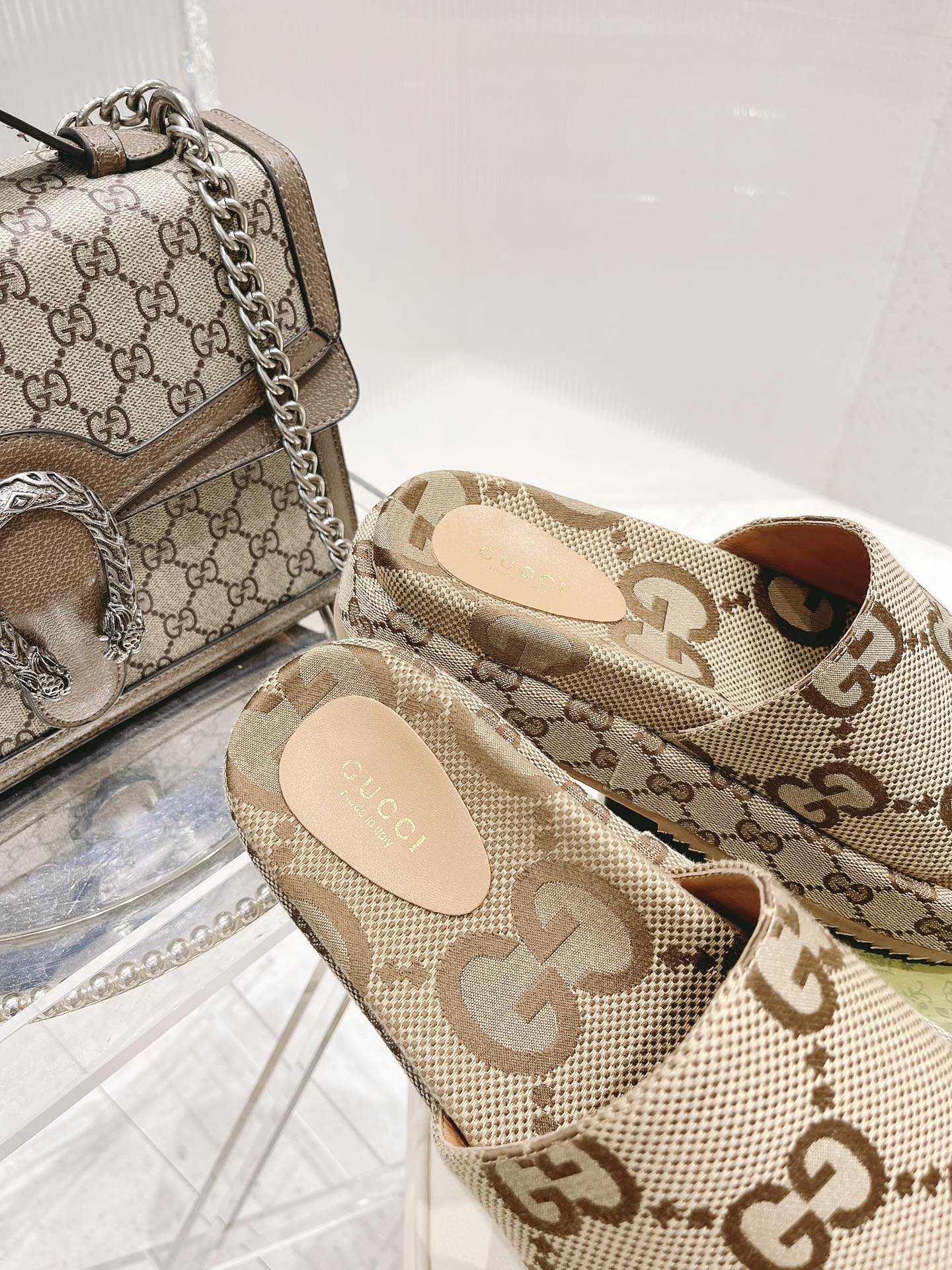 Gucci Women's Platform Slide Sandal Camel 623212 Uko00 2580 - PurseAura - Image 11