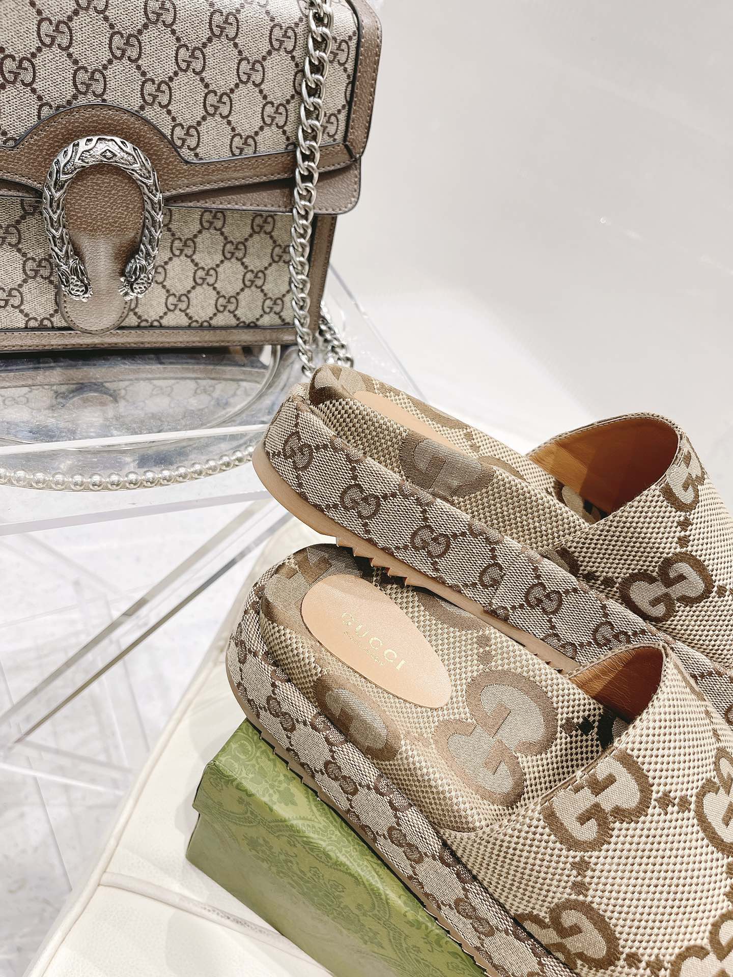 Gucci Women's Platform Slide Sandal Camel 623212 Uko00 2580 - PurseAura - Image 10