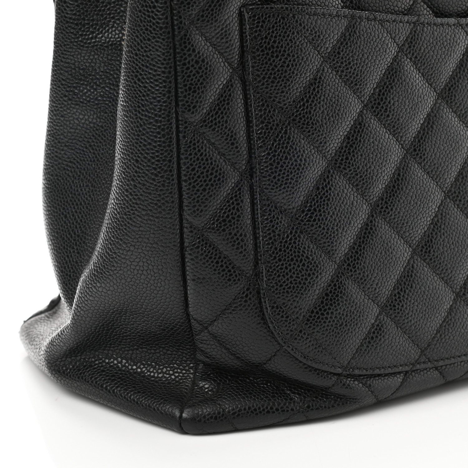 Chanel Grand Shopping Tote Quilted Caviar - PurseAura - Image 8