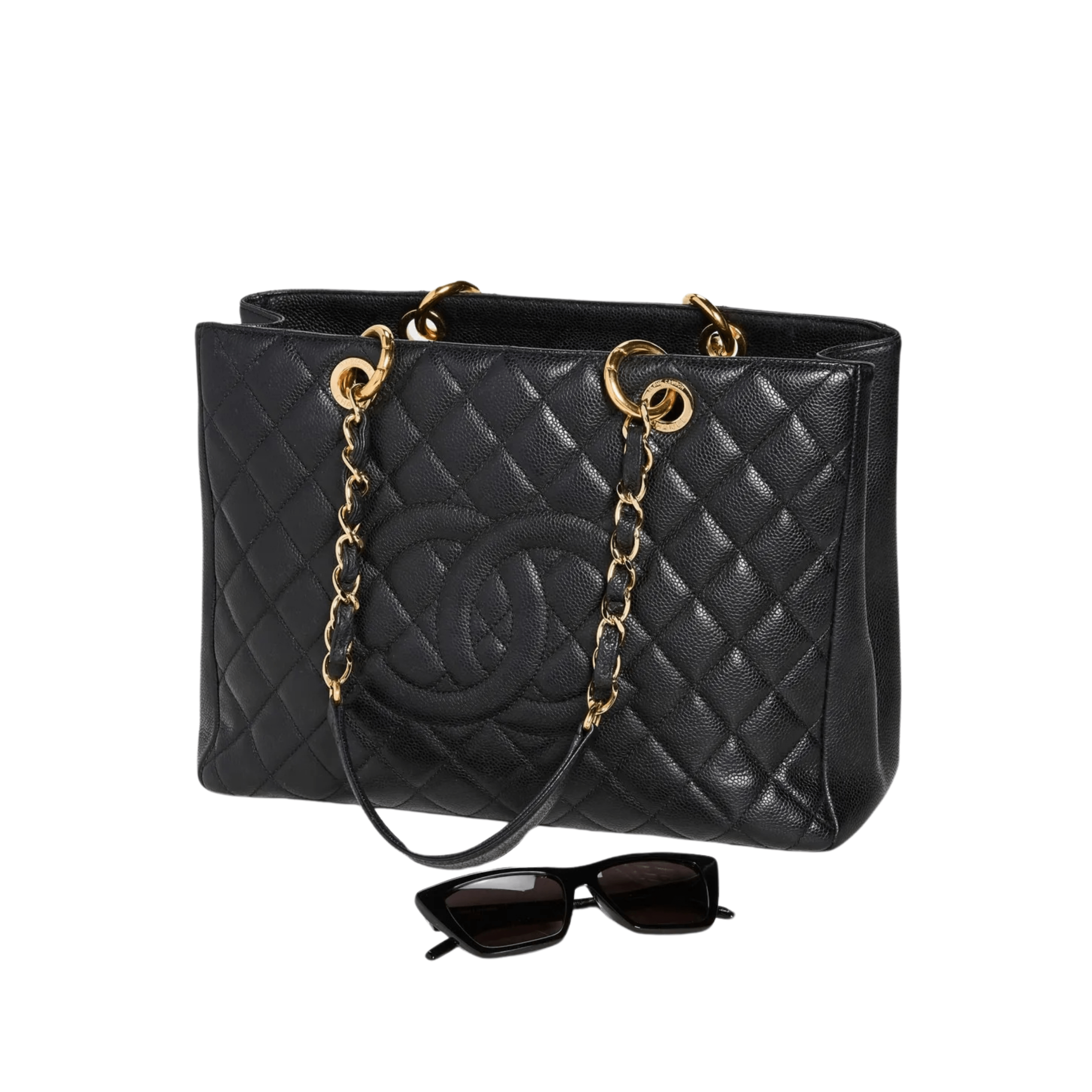 Chanel Grand Shopping Tote Quilted Caviar - PurseAura - Image 2