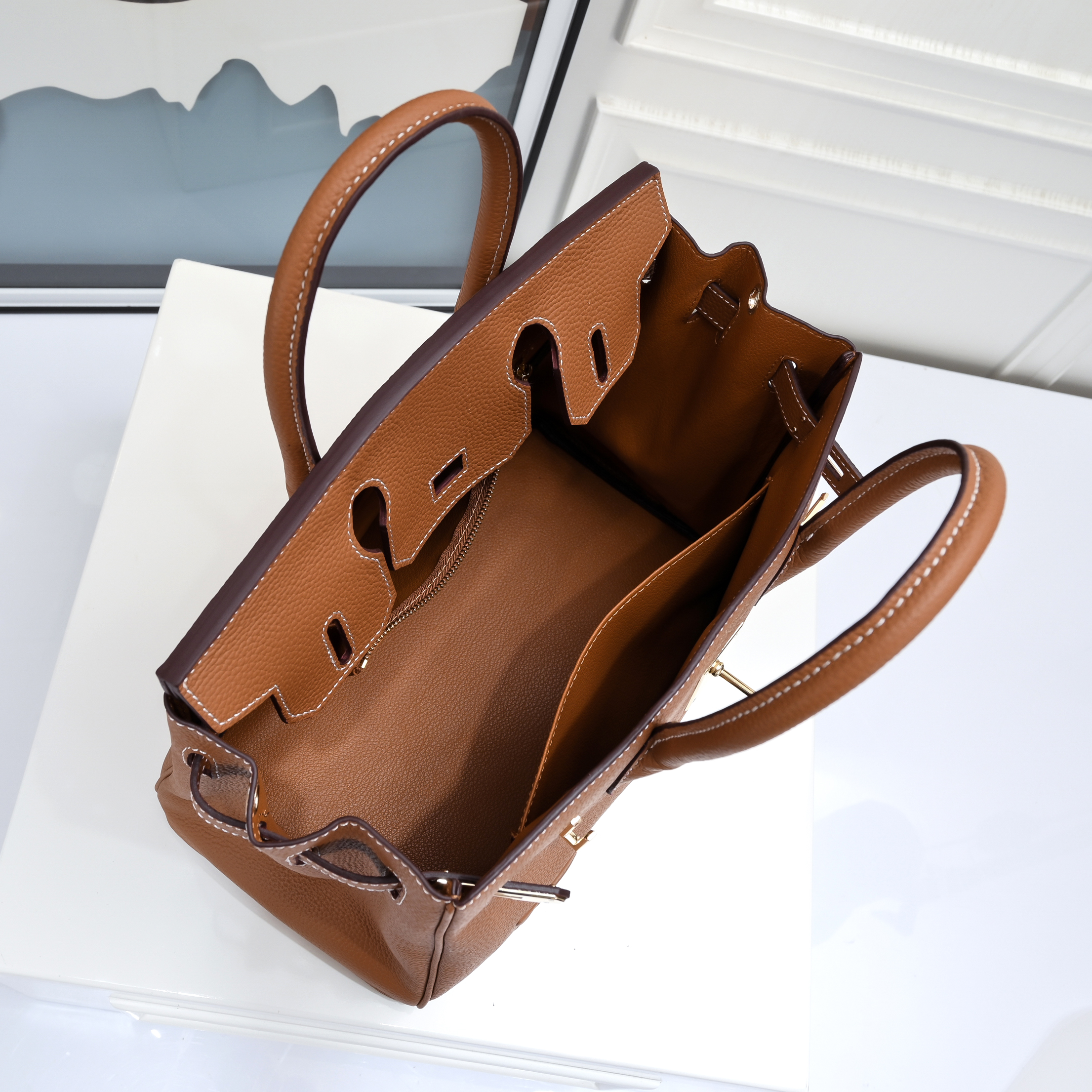 Hermes Birkin 30CM Brown Horse Draw Carriage Embossed - PurseAura - Image 11