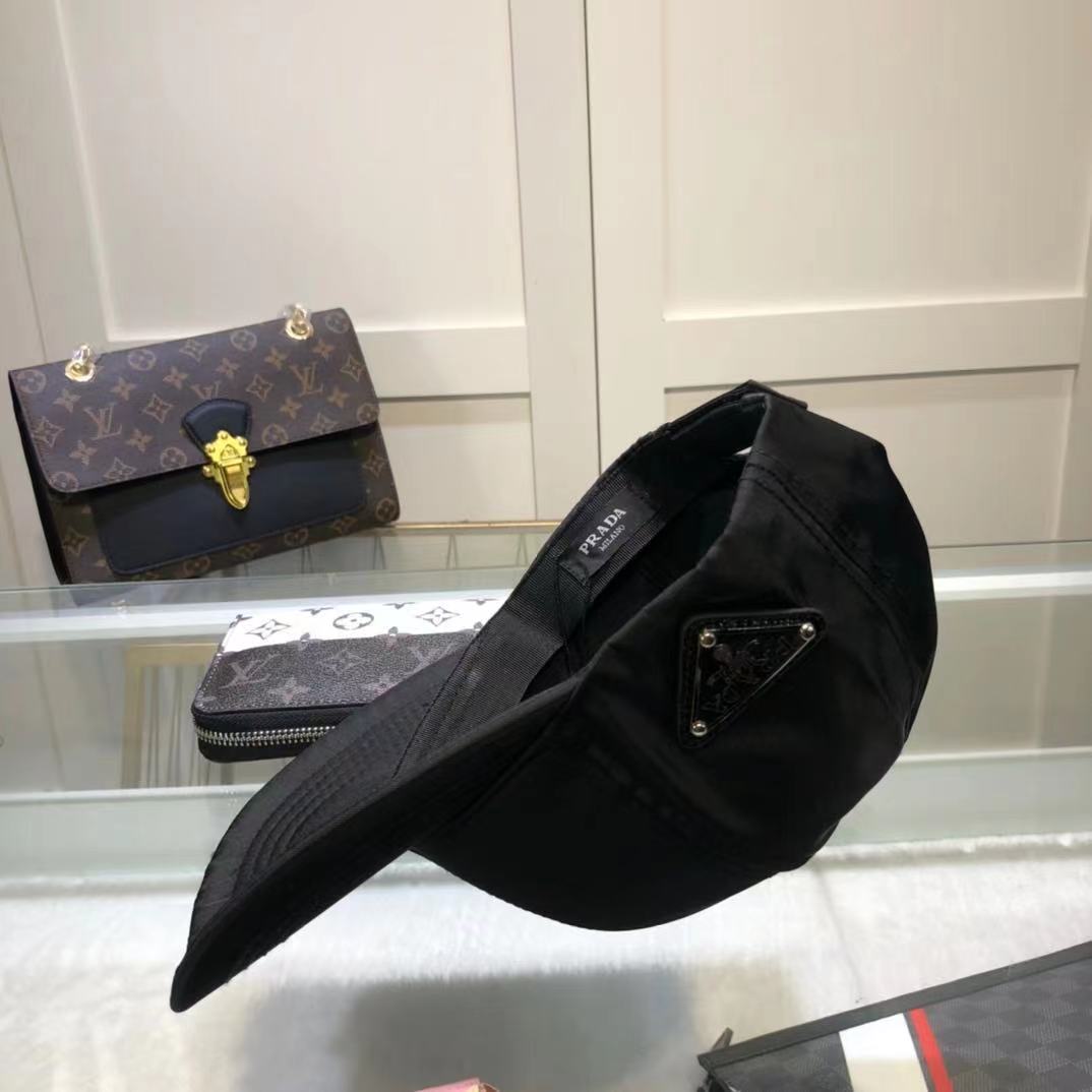 Prada Renylon Baseball Cap Black - PurseAura - Image 5