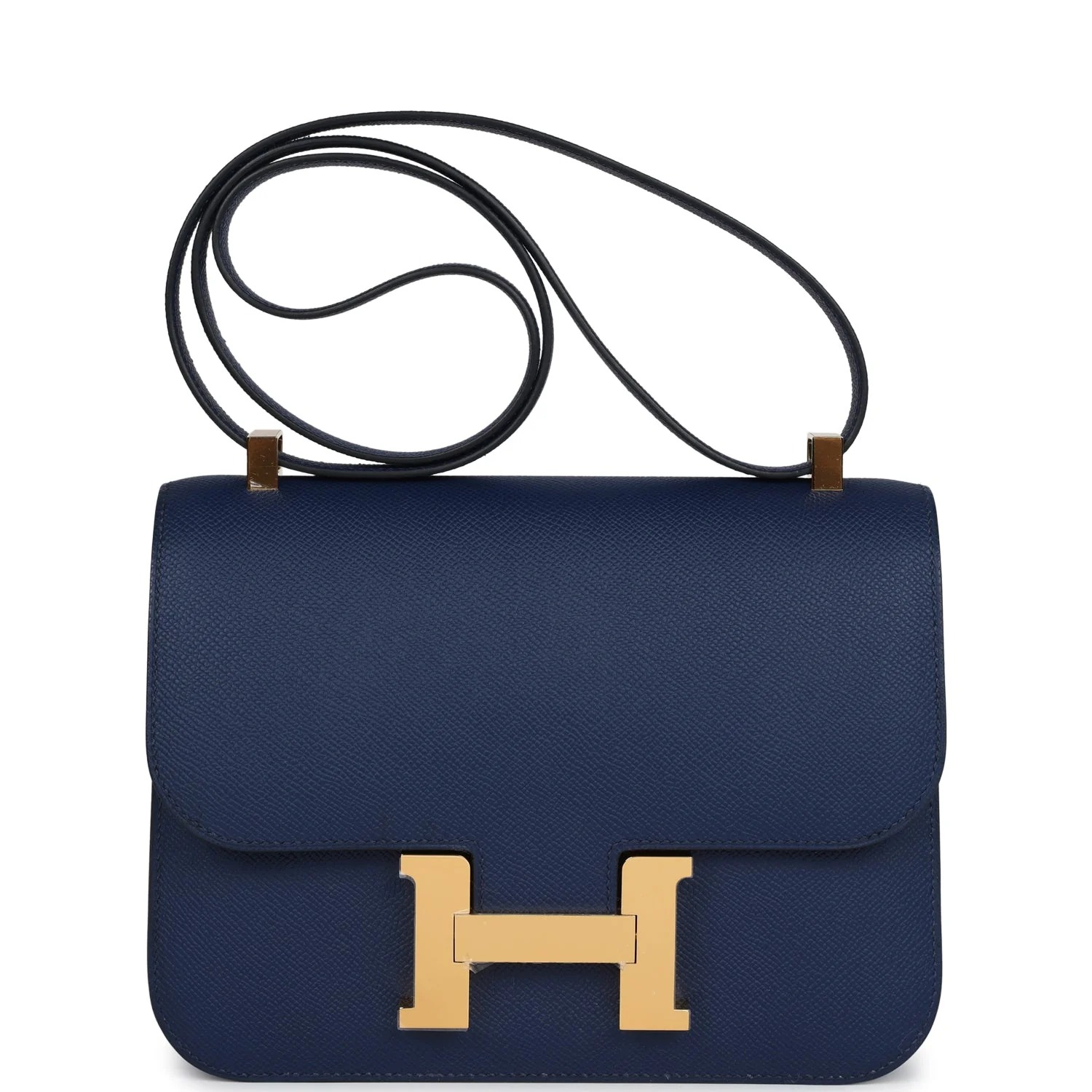 Hermes Constance 24 Bleu Navy Epsom Gold Hardware - PurseAura - Image 2