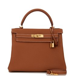 Hermes Kelly Retourne 28 Gold Togo Gold Hardware