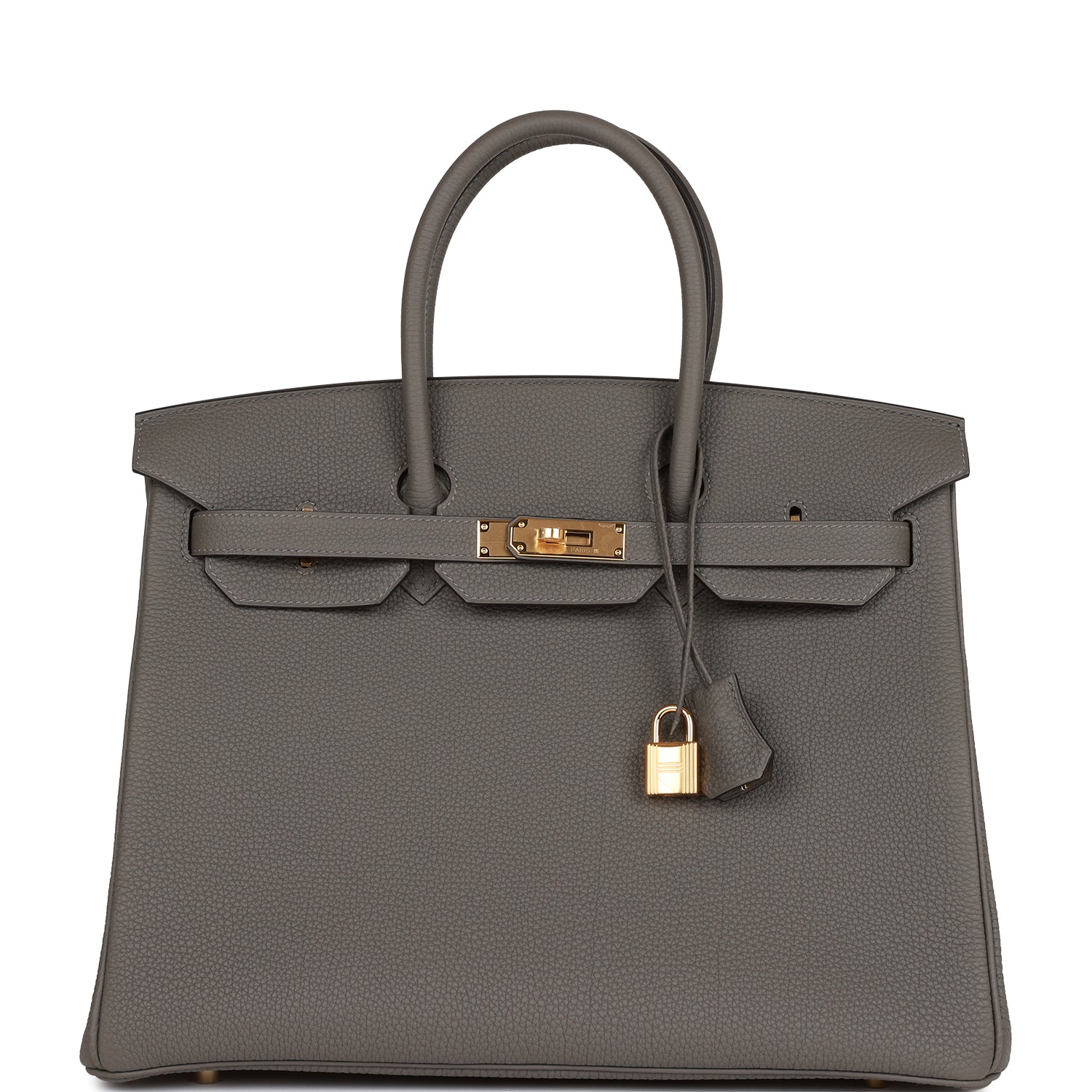H Handbags Birkin 35 Gris Meyer Togo Gold Hardware