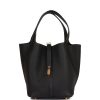 H Handbags Picotin Lock 22 Black Clemence Gold Hardware