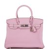 H Handbags Birkin 30 Mauve Sylvestre Clemence Palladium Hardware