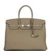 H Handbags Birkin 35 Sage Clemence Palladium Hardware