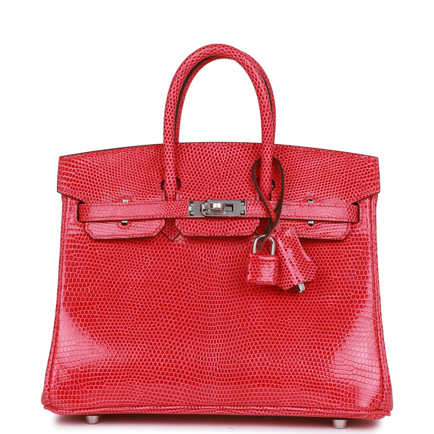 H Handbags Birkin 25 Rose Extreme Lizard Palladium Hardware