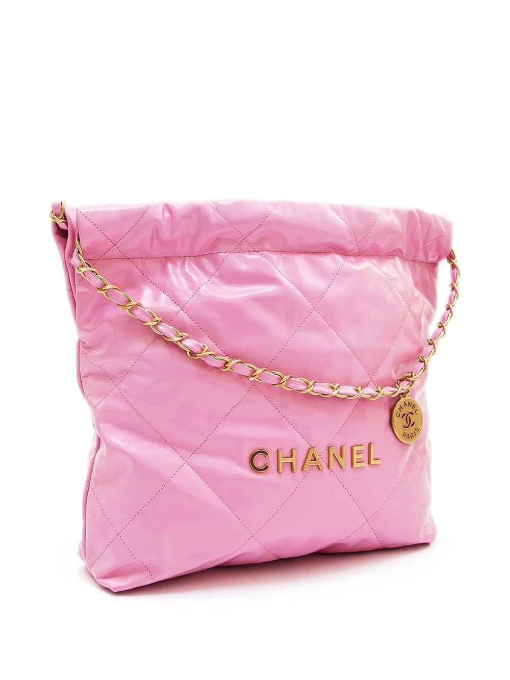 Chanel 22 Small Handbag Shiny Calfskin - Image 3