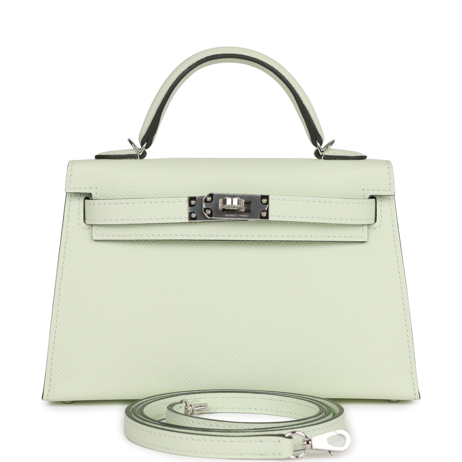 H Handbags Kelly Sellier 20 Vert Fizz Epsom Palladium Hardware