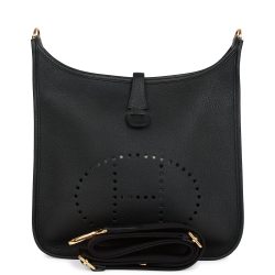 Hermes Evelyne Pm Black Clemence Gold Hardware