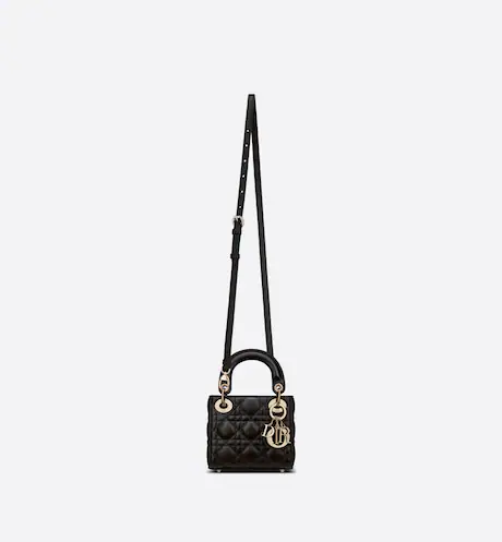 Micro Lady Dior Bag Black 12cm - Image 3