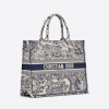Large Dior Book Tote Blue Toile De  (42 X 35 X 18.5 Cm)
