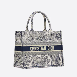 Dior Book Tote Blue Toile De  (36 X 27.5 X 16.5 Cm)
