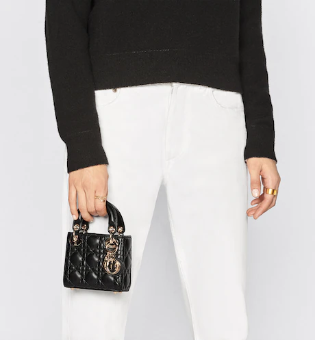 Micro Lady Dior Bag Black 12cm - Image 5