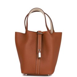 H Handbags Eclat Picotin Lock 18 Gold Clemence Palladium Hardware