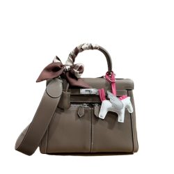 Hermes Kelly 28 Lakis Swift Pewter Gray