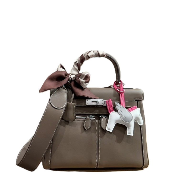 Hermes Kelly 28 Lakis Swift Pewter Gray