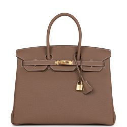 H Handbags Birkin 30 Etoupe Togo Gold Hardware