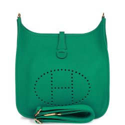 H Handbags Evelyne Iii Pm Vert Jade Clemence Gold Hardware