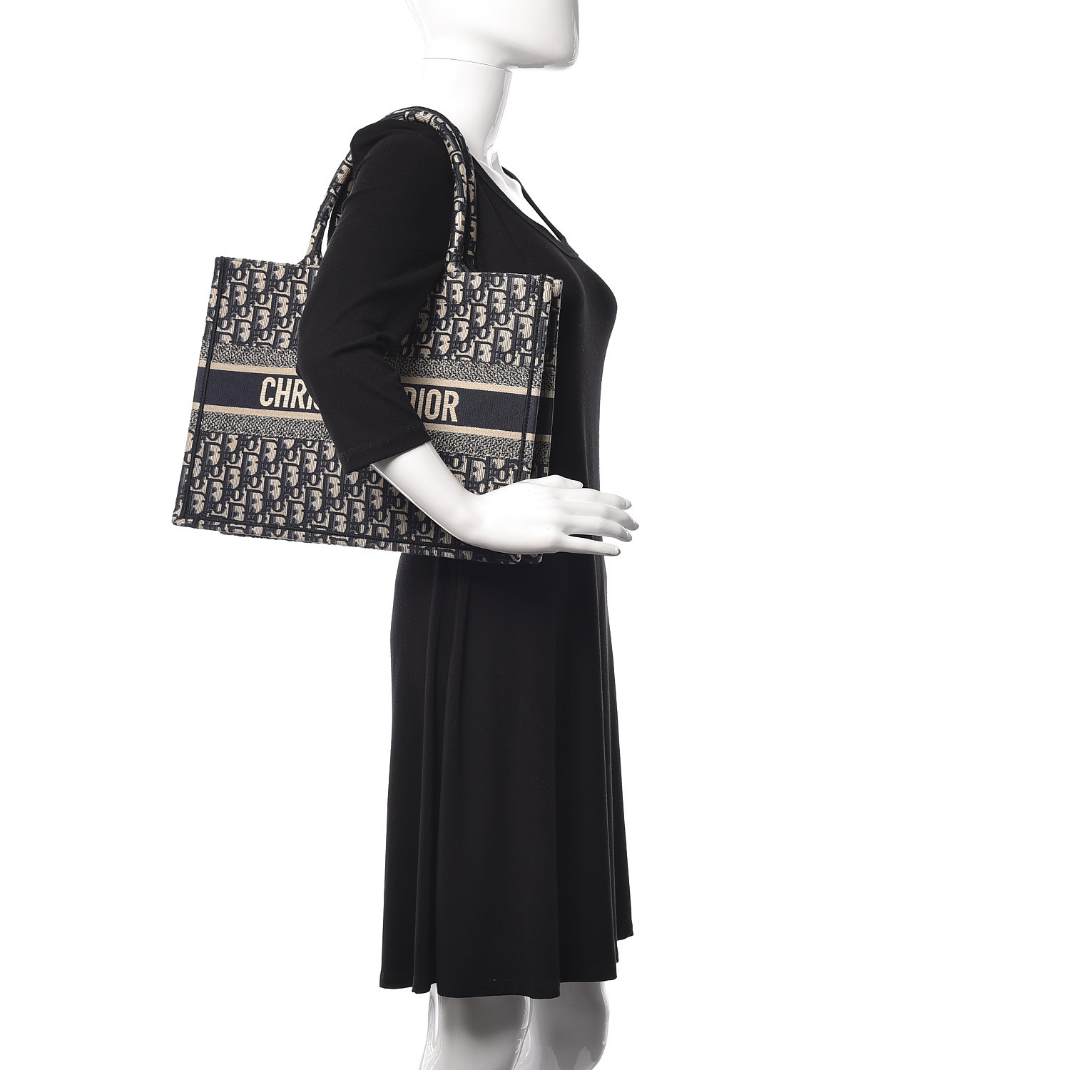 Christian Dior Oblique Large Book Tote Blue - Image 4