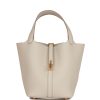 H Handbags Picotin Lock 22 Beton Clemence Gold Hardware