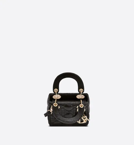 Micro Lady Dior Bag Black 12cm - Image 2