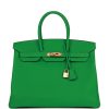 H Handbags Birkin 35 Bamboo Togo Gold Hardware
