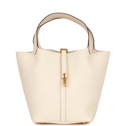 H Handbags Picotin Lock 22 Nata Clemence Gold Hardware