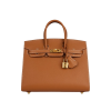 H Handbags Birkin Sellier 25 Gold Epsom Gold Hardware