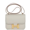 H Handbags Constance 18 Gris Perle Swift Gold Hardware
