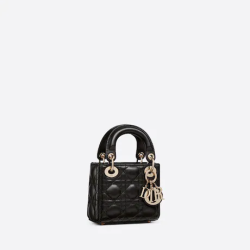 Micro Lady Dior Bag Black 12cm