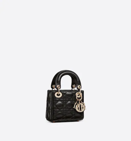 Micro Lady Dior Bag Black 12cm