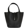 H Handbags Black Clemence Picotin Lock 22Cm Palladium Hardware