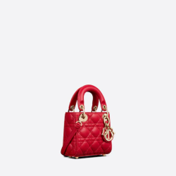 Micro Lady Dior Bag Scarlet Red 12cm