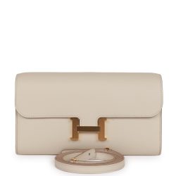 Hermes Constance Wallet To Go Beton Evercolor Gold Hardware