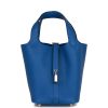 H Handbags Picotin Lock 18 Bleu France Clemence Palladium Hardware