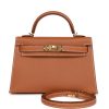 H Handbags Kelly Sellier 20 Gold Epsom Gold Hardware