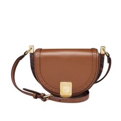 Fendi Moonlight Crossbody Bag Brown 25Cm