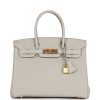 H Handbags Birkin 30 Gris Perle Togo Gold Hardware