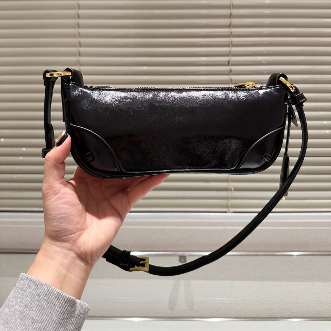 Prada Re Edition 2002 Leather Shoulder Bag Black - Image 3